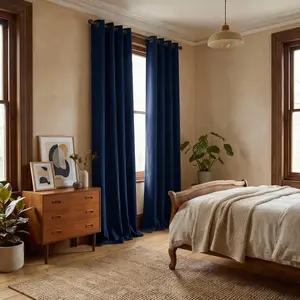 2-Piece Triple-Layer Blackout Curtains, Luxurious Bedroom & Living Room Decor, High-Performance Light Blocking & Noise Reduction, Premium Fabric.