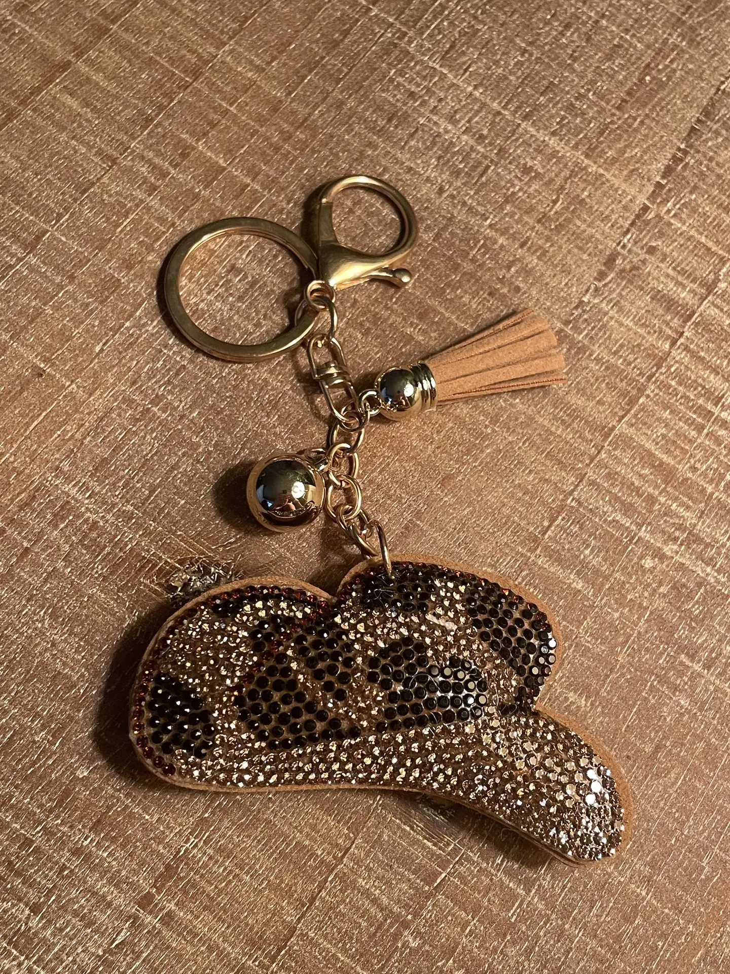 Rhinestone Cowboy Hat Keychain