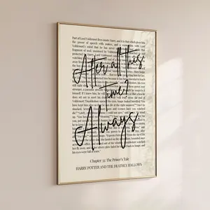 Wizard Quote Wall Art, After All This Time Always, Potterhead Home Decor, Severus Snape Typography Poster, Lovely Gift, Book Lover