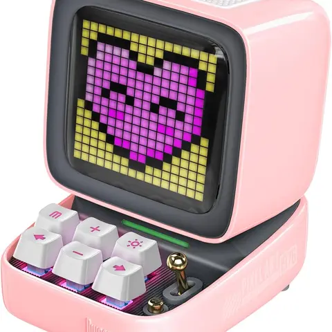 Divoom Ditoo Pro Retro Pixel Art Game Multifunctional Wireless Speaker - 16x16 App-Control LED Front Screen, Bluetooth Cordless Smartphone Audio, Battery Powered Blue Tabletop Gadget, Unique Cool Gift for Content Creators techvibes