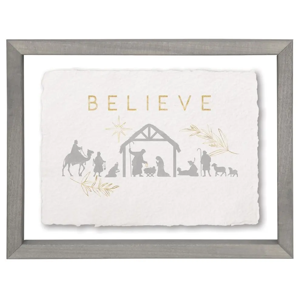 Believe Nativity Floating Frame Art By Sincere Surroundings Believe Nativity Floating Frame Art By Sincere Surroundings