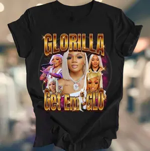 Trendy Music Tee Glorilla Concert 2025 Glorious Big Glowing Casual Graphic Unisex Shirt, Comfort Cotton Womenswear T-Shirt