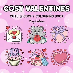 Cosy Valentines: Colouring Book for Adults, Teens & Kids: Featuring Cute & Comfy Designs for Relaxation (Cosy Colours Colouring Books Series)