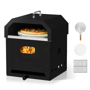 Black Square Pizza Oven