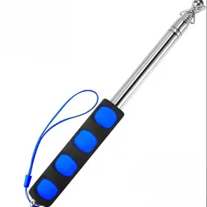 Portable Stainless Steel Retractable Banner Flag Pole, Clip-On Handheld Flagpole, Tour Guide Flag Pole, Teaching Instruction Stick