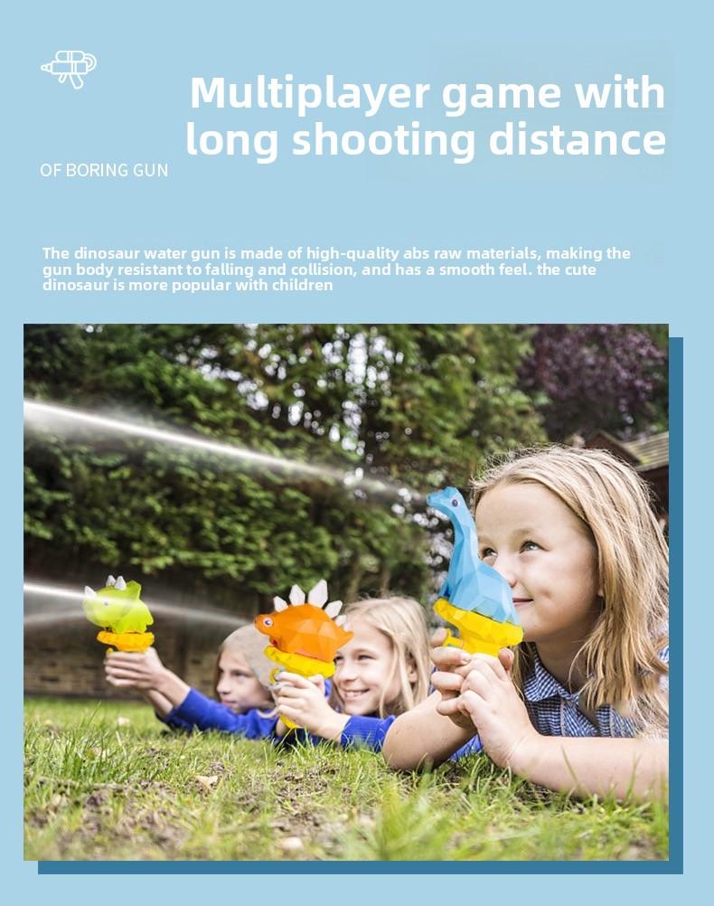 Cute Dinosaur Water Gun, Low-Poly Dinosaur Shape, Easy to Operate, Perfect for Summer Outdoor Play, Family Activities & Friend Gatherings