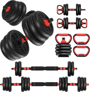 Adjustable Dumbbells Set, 4-in-1 Free Weights with Barbell Connector for Home Gym, Full Body Workout Equipment for Men & Women