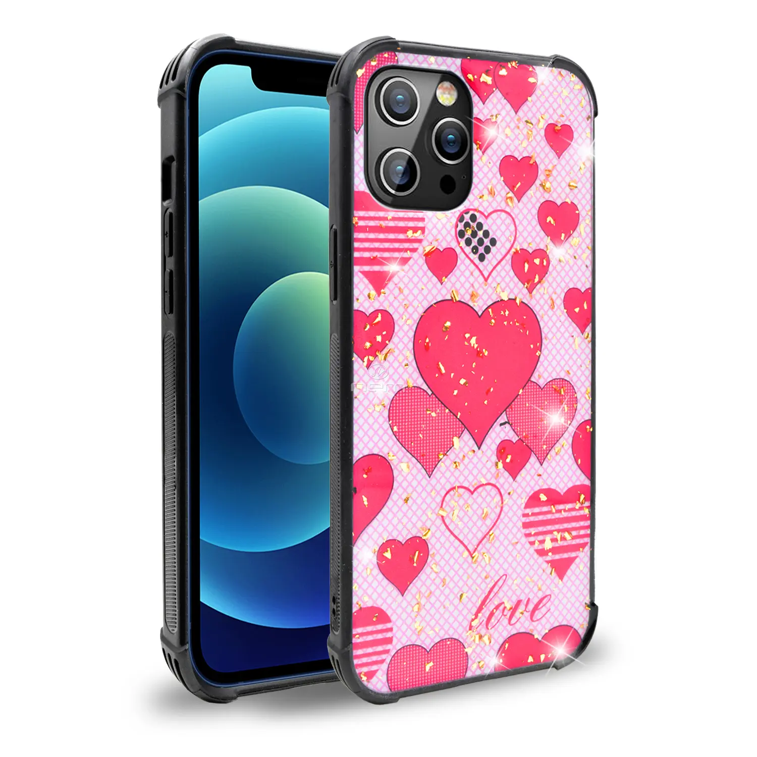 iPhone 12/12 Pro (6.1) Case w. Removable Pop Stand HYBPS Pink Accessories Cover