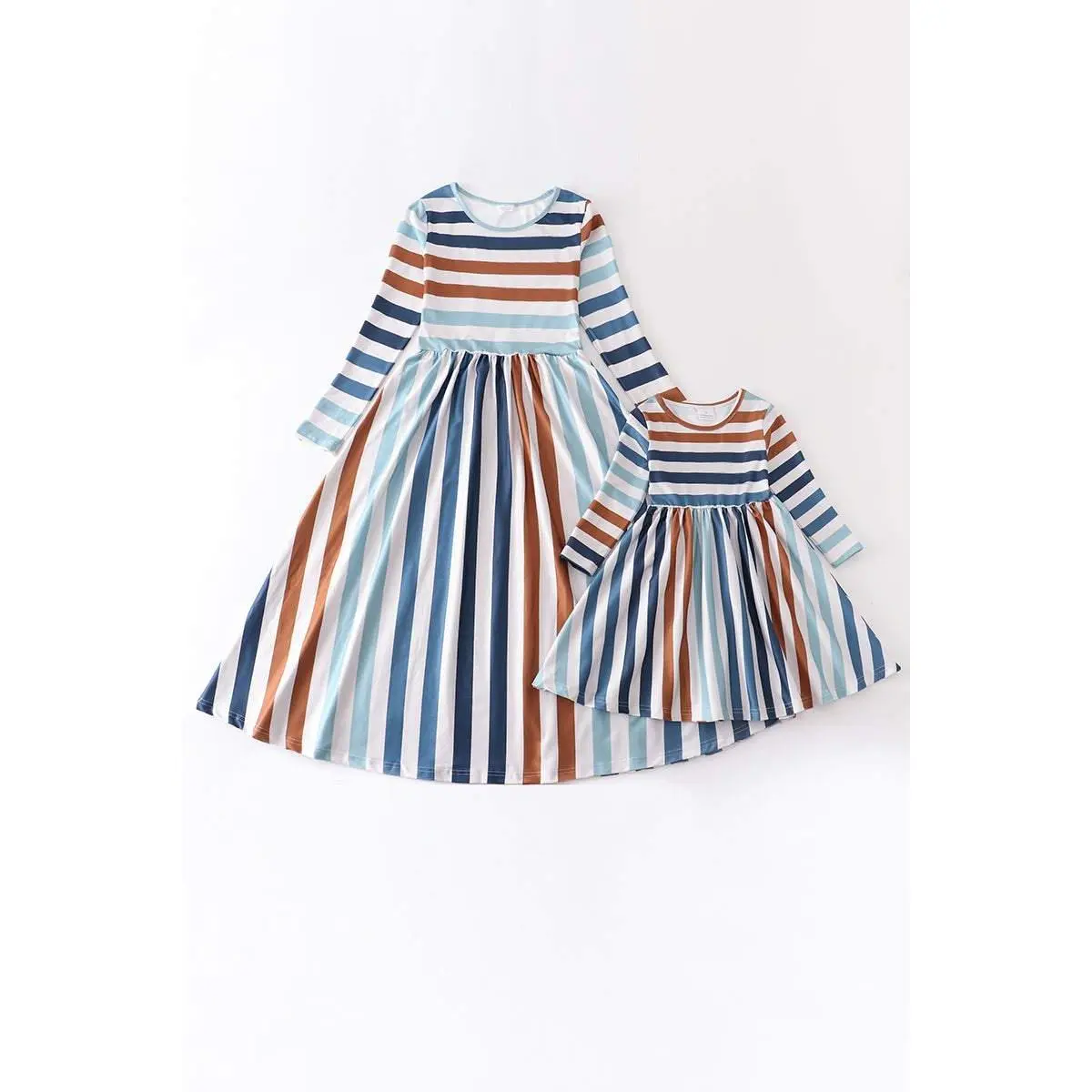 Stripe print girl dress mommy & me