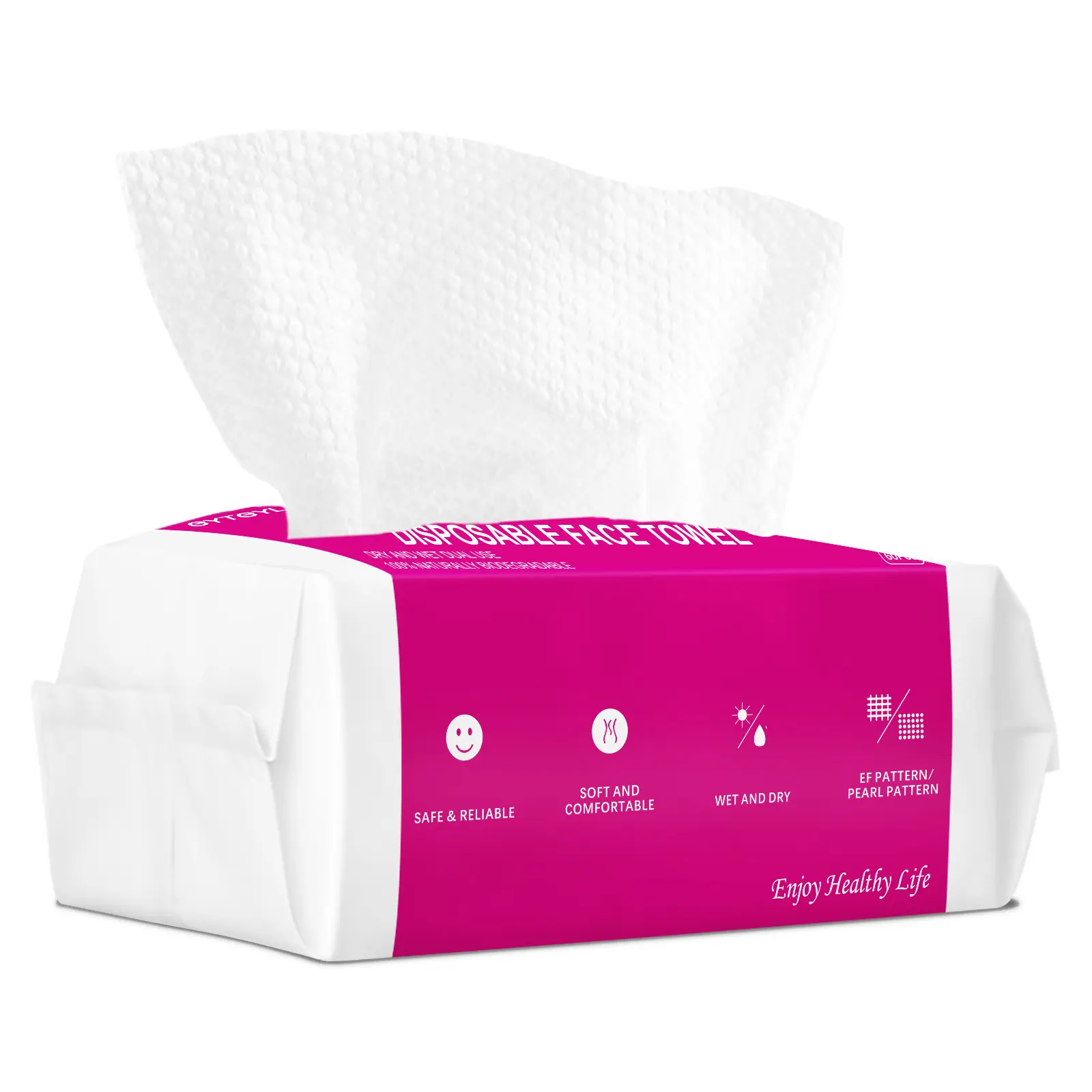 Disposable Face Towel, 120 Counts Cotton Tissue Dry Face Wipes Clean Skin Club Clean, Unscented and Ultra Soft Disposable Face Towelette for Washing Face, Makeup Removing 20x20cm Self Care Tools Facial
