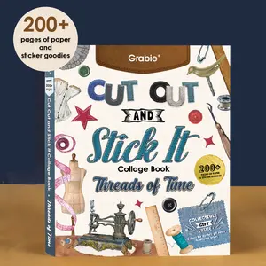 Grabie 200+ Pages Threads of Time Collage Activity Book