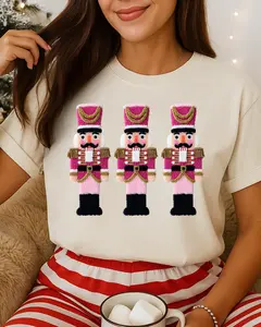 Faux Nutcracker Dolls Comfort Colors, Trendy Christmas Gift Tshirt