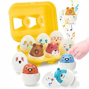 Toddler Matching Egg Toy, Colorful Shape Sensory Classification Toy, Fine Motor Skills, Easter Montessori Game, Learning Materials, Birthday Gift, Random Colors