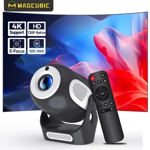 HY300X Projector 4K Decode  Electric Focus 300ANSI 1280*720P Allwinner H713 BT5.0 Built-in Speaker Home Cinema Outdoor portable Panda Color Projetor
