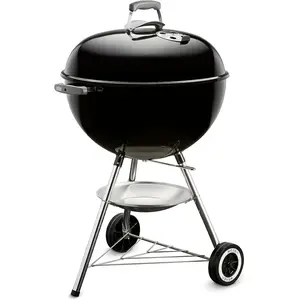 Weber Original Kettle Charcoal Grill, 22-Inch, Black – Classic Outdoor BBQ Grill with One‑Touch™ Cleaning System & Precise Temperature Control Dampers