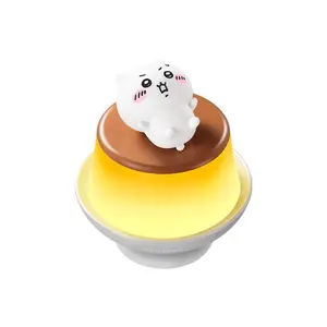 Marktube New Chiikawa Pudding Lamp Desktop Ornaments Toys Birthday Gifts Authentic Kawaii Hachiware Usagi Atmosphere Lamp Decor