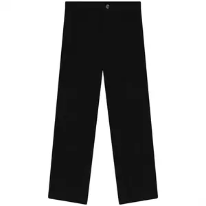 Men's Basic Long Pants in Navy, Elastic Waistband - Menswear