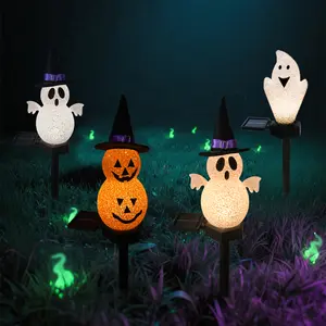 Halloween Solar Pathway Lights, Outdoor Garden Decorations, Energy-Saving Lighting for Halloween Party & Yard Decoration, Solar Powered