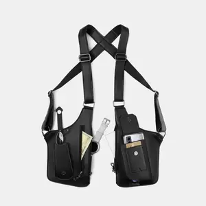 Tactical Chest Harness Bag Adjustable Underarm Shoulder Bag for Men and Women - Anti-theft Hidden Storage for Cell Phones and Other Hunting and Outdoor Gear, High-Quality Faux Leather (PU Leather), best holiday gift Compact Concealed Carry Sling Bag