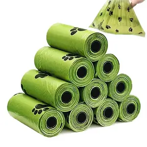 Biodegradable Dog Poop Bags Dog Large Cat Waste Bag Holder Doggie Outdoor Home Clean Bag Dispenser Pet Supplies 15 Bags / Roll