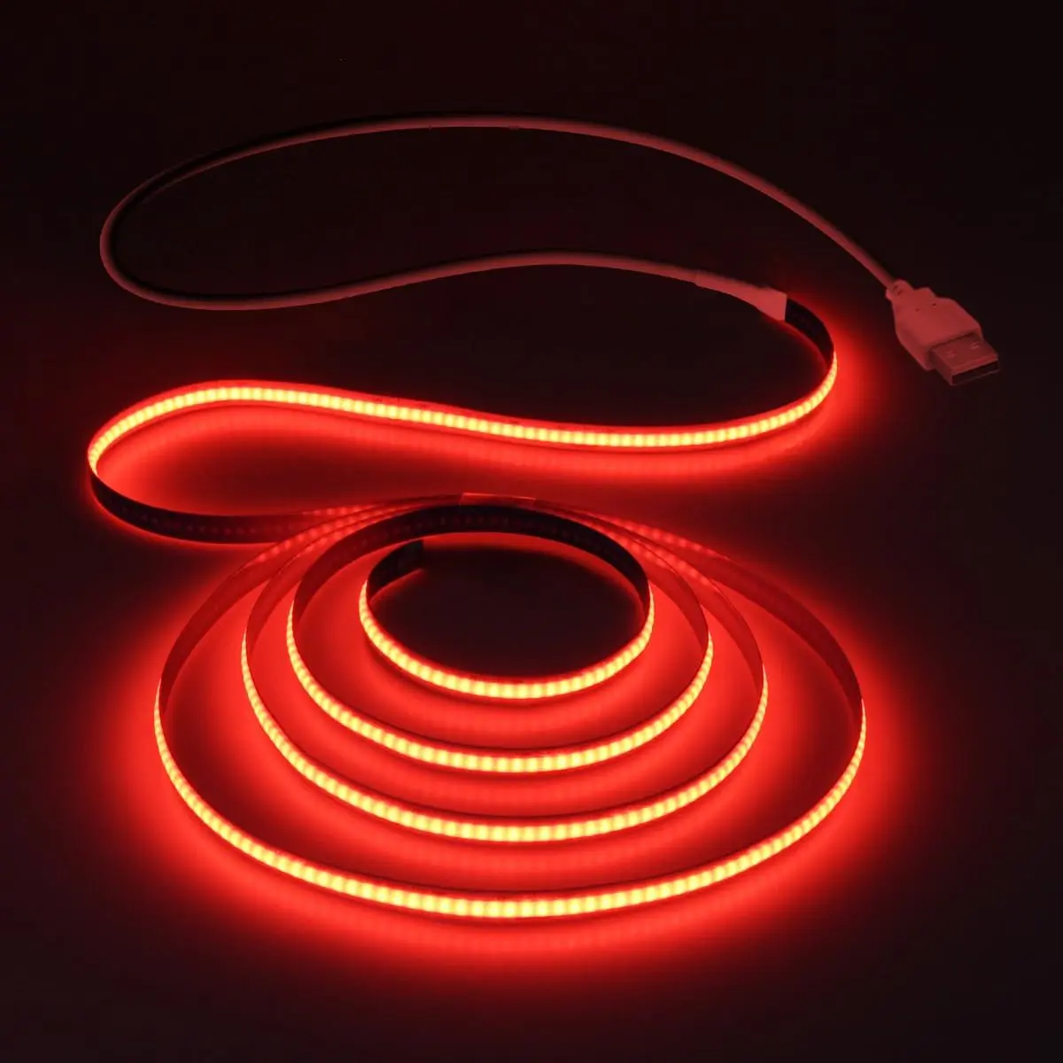 COB LED Strip Light 5V USB Powered Red LED Lights for TV 3.28FT