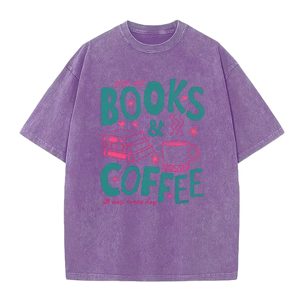 Books and Coffee Shirt, Book Lover Tee, Reading Graphic Shirt, Coffee Lover Gift, Cute Bookish Shirt, Reader Gift Library Tee
