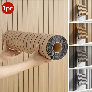 1 Roll of Self-adhesive 3D Wood Grain Wall Panel, Peeling and Pasting Textured Wallpaper, Retro Home Decoration Wall Sticker, Easy To Install, Suitable for Living Room, Bedroom, Ceiling, Office Home Decoration, Wall Panels Roll