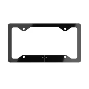 Christian License Plate Frame, Black License Plate Frame, Cross License Plate Holder, Cute Car Accessory, Christian License Plate Cover