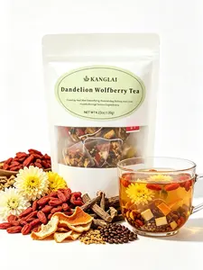 Organic 6‑Herb Dandelion Goji Herbal Tea, Natural Kidney Detox Lung Cleanse Body Wellness Immune Support Tea