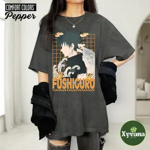 Fushiguro Megumi Comfort Colors Shirt Anime T-Shirt, Jujutsu Kaisen Graphic Tee, Megumi Anime Vintage Shirt, Anime Gift