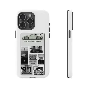 Porsche Collage Vintage Sports Car Posters Themed Phone Case Premium Matte Texture, Protection, Shockproof, Anti-Drop, For IPhone 17-11, Pro Max, Pro Plus, and Samsung S25-23 Protection Safety