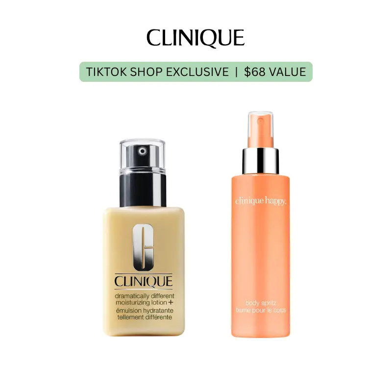 Clinique Moisturizing Lotion + Happy Spritz Duo Clinique Moisturizing Lotion + Happy Spritz Duo
