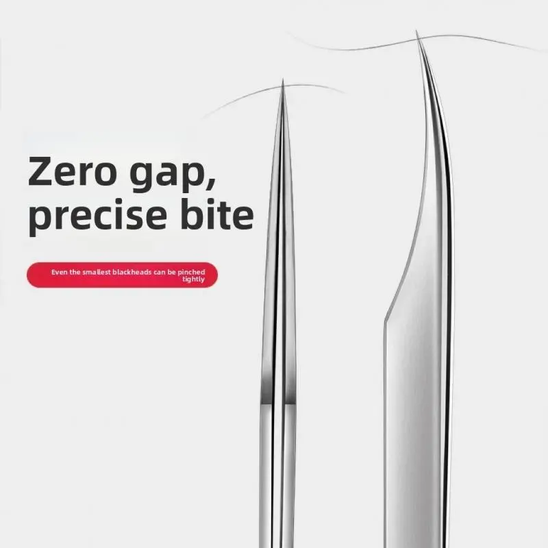 Dolphin Clip Super Sharp High Precision Cell Clip For Skin Care Blackhead Remover Acne Pimple Tweezers Acne Treatment Tool Smooth Stainless Ingrown Clear Daily