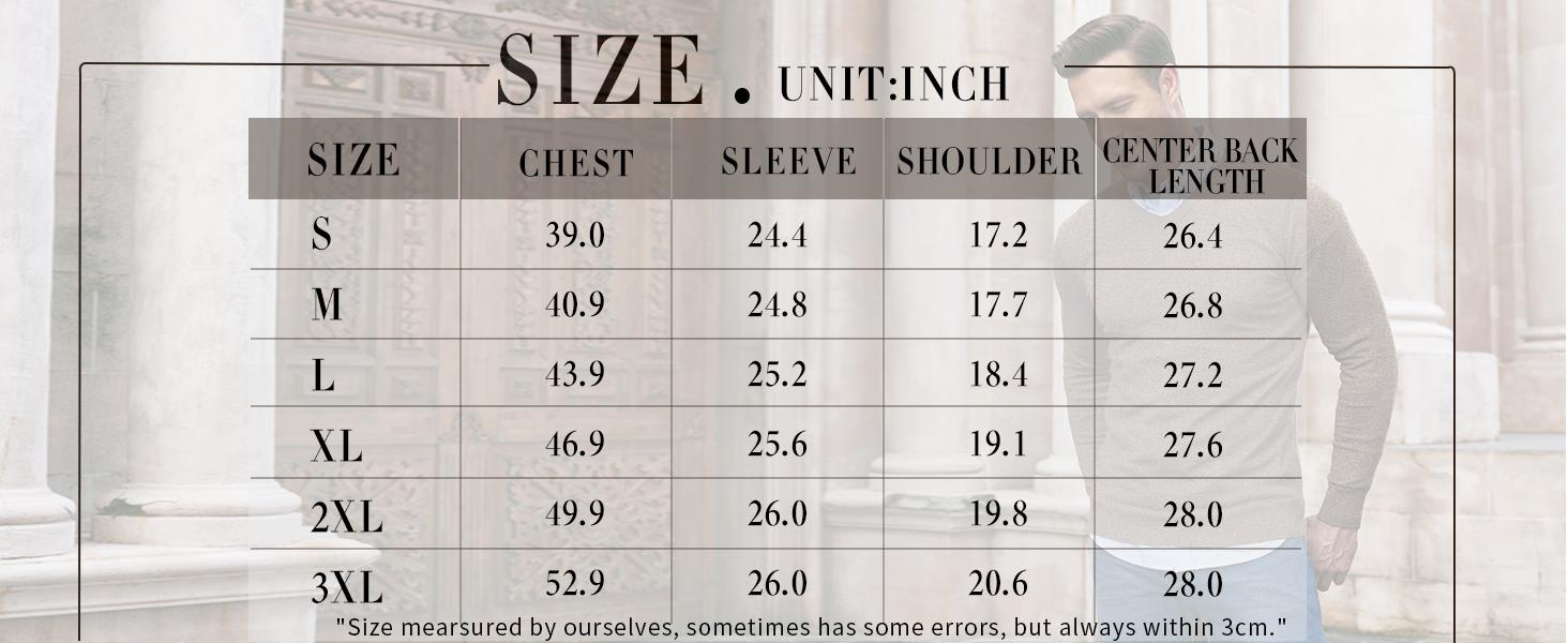 COOFANDY Fall Outfits Knitted Ribbed V-neck Casual Jumper Knitwear Classic Fabric Lightweight Fashion Menswear Shirt Soft Sweater Office（Only the crew neck sweater is for sale）