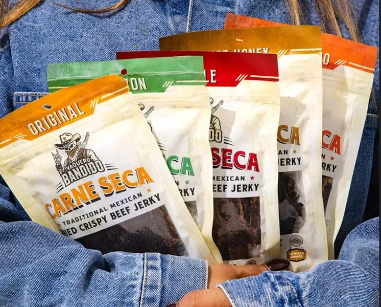 Vaquero Bandido Carne Seca Beef Traditional Mexican Crispy Beef Jerky  Snack Dried