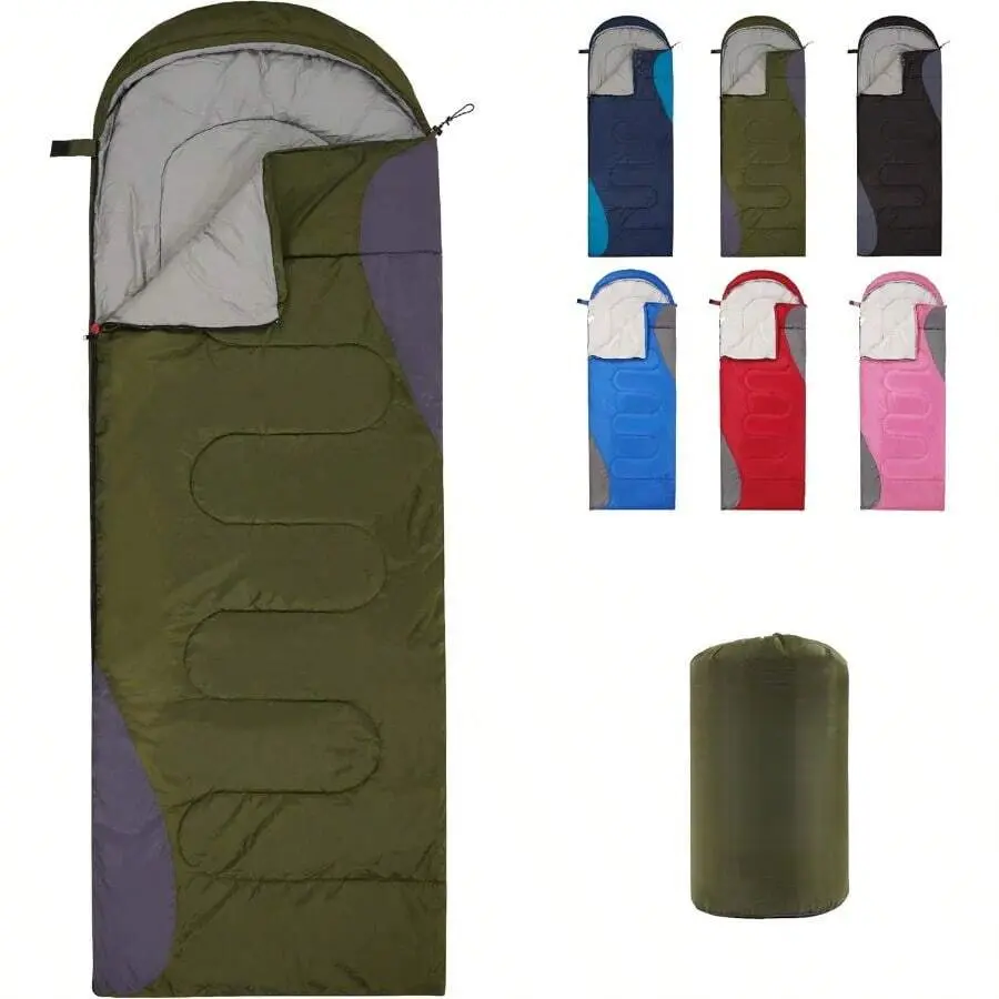 Bestselling Sleeping Bag For Adults Teens Cold Warm Weather Portable Waterproof Lightweight Compact With Compression Sack For 34 Seasons Camping Backpacking Hiking Travel Indoors Outdoors