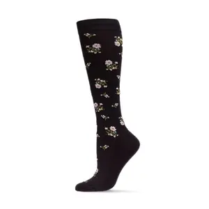 MeMoi Ditsy Floral Nylon Blend Graduated Compression Socks