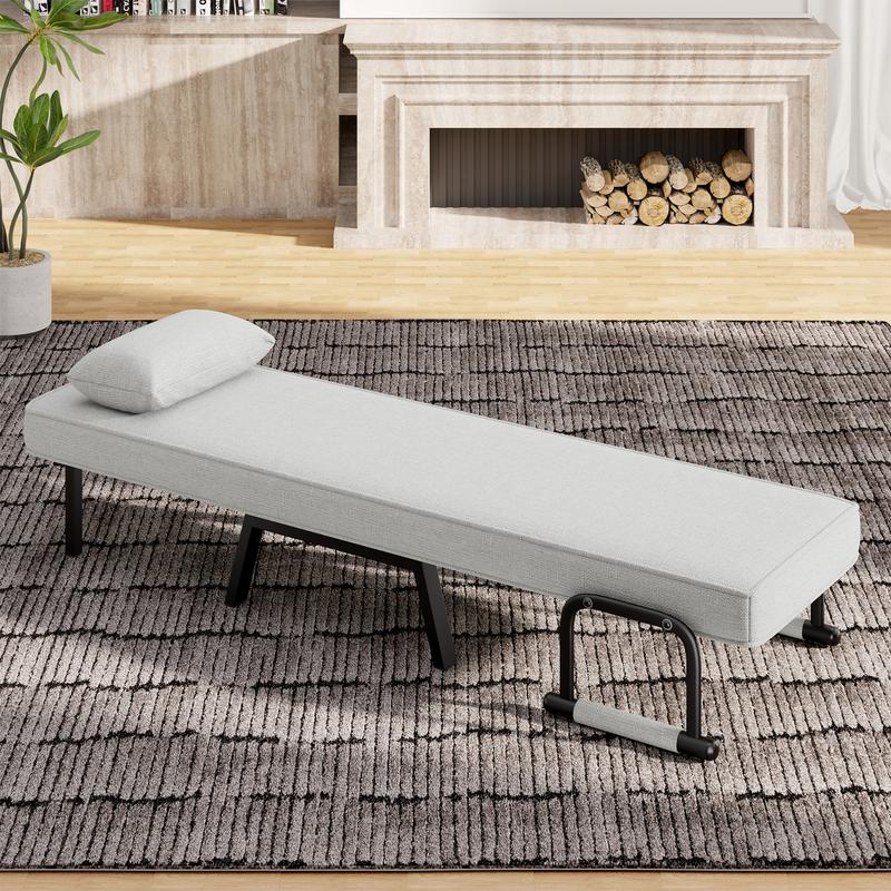 Sofa bed-Convertible 4-in-1 , Adjustable Lounge Chair with 6-Position Backrest, Folding Armchair Recliner for Living Room, Bedroom, and Office Indoor Furniture