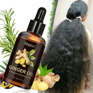 30ML Ginger Hair Care Oil, Cold-Pressed Ginger Root Oil with Turmeric, Rosemary, Nourishes Scalp, Reduces Hair Loss, Suitable for All Hair Types