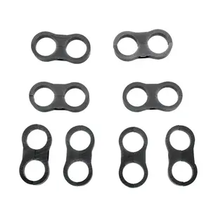 Alloyworks 8Pcs 10AN Hose Separator Clamp Fitting Connector Gas Water Oil Fuel Hose Line