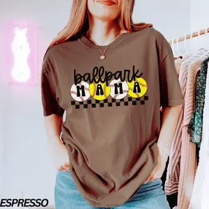 Ballpark Mama T-Shirt - Baseball Mom Graphic Tee - Softball Season Sports Shirt - Game Day Gift for Baseball Moms - Casual Ballpark Lifestyle Shirt