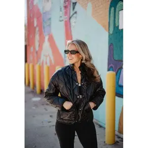 Button Up Quilted Puffer Jacket
