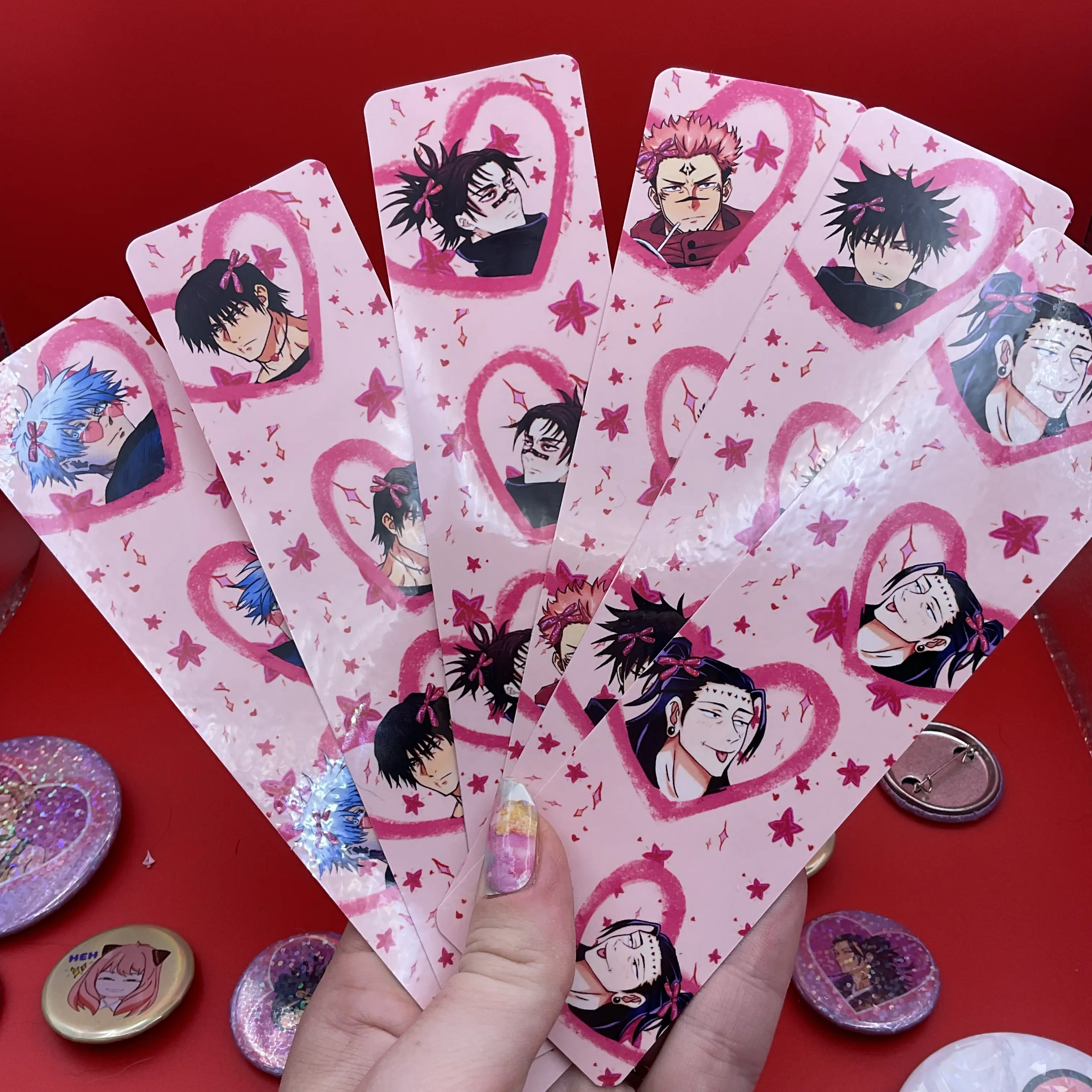 JJK Hair Bow Men Bookmarks Cute Kawaii Anime
