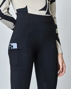 Compression Pull-On Riding Breeches Black