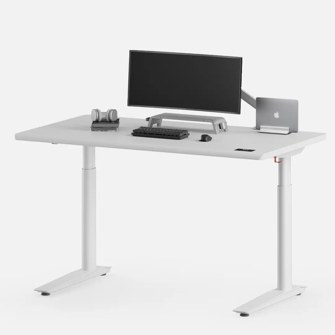 SmartDesk 5 Pro Modern Standing Desk 53" x 29" HDF Wood Desktop with Built-in Touchscreen Dual Motors 330 lbs Capacity Cable Management System 29.5" - 48.5" Height Range Hot Trend Desk