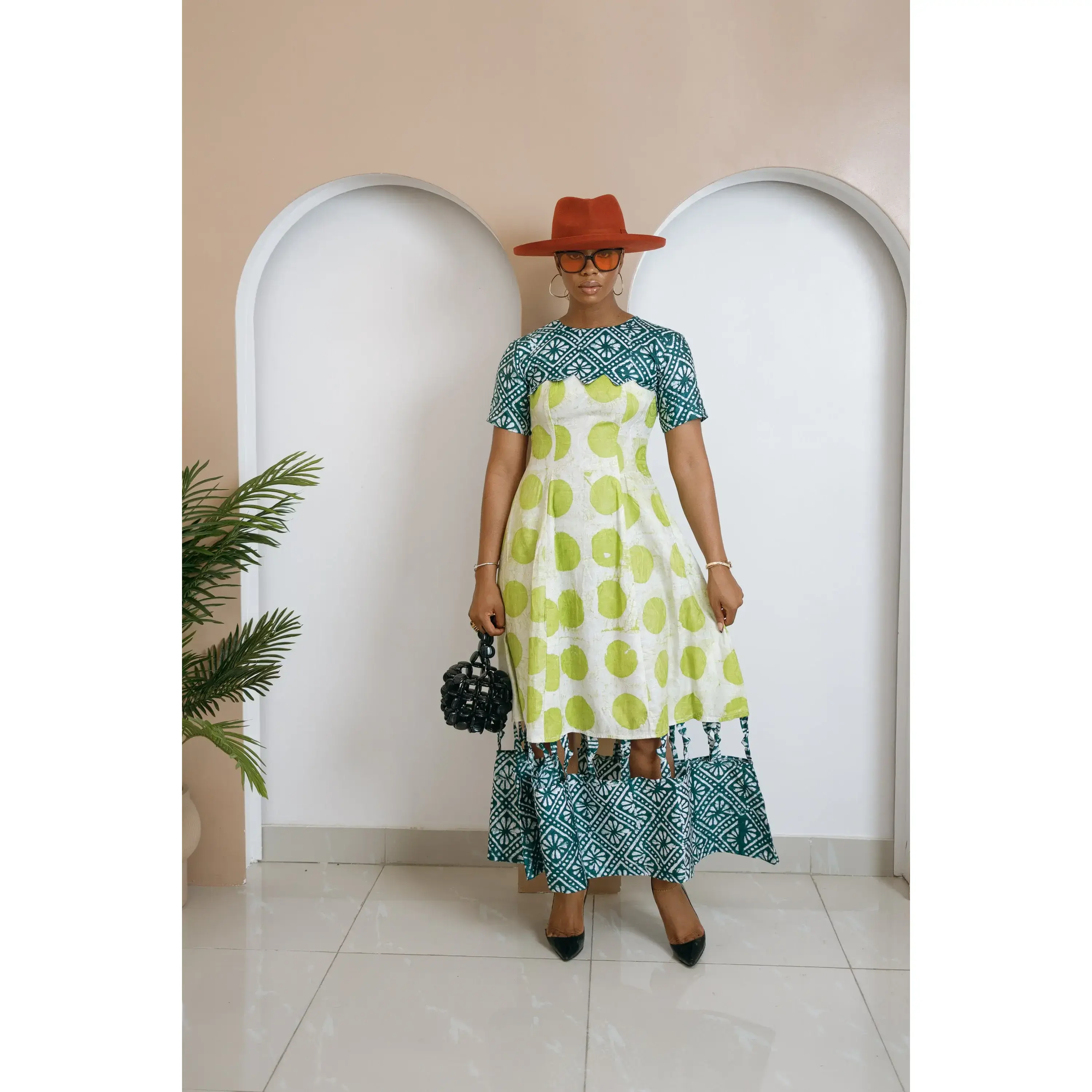 Udochukwu Adire Mid-Length Dress