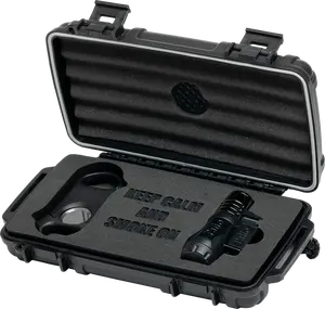 Cigar Caddy 5 Count Gift Set Travel Humidor For Cigars