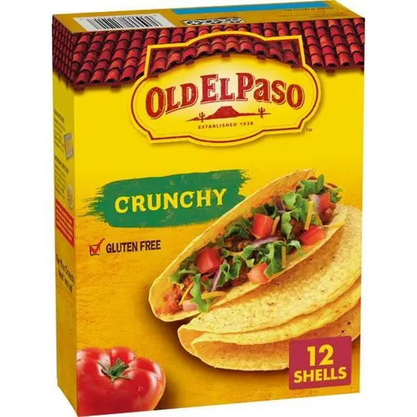 Old El Paso Corn Crunchy Taco Shells - Gluten Free, Food, 12 Count, 4.6 oz, Meal Prep Option,summerwins