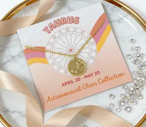 Astronomical Glam Taurus Necklace |Gold Plated Star Sign Jewelry