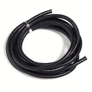 Genuine Cowhide Round Cord - Vintage Braided Non-Stretch Straps for DIY Jewelry Making, Bracelets, Phone Chains & Lanyards (Brown, Copper), Cord, Handmade Accessories, Smooth Texture, Sturdy Construction, Handmade Artists